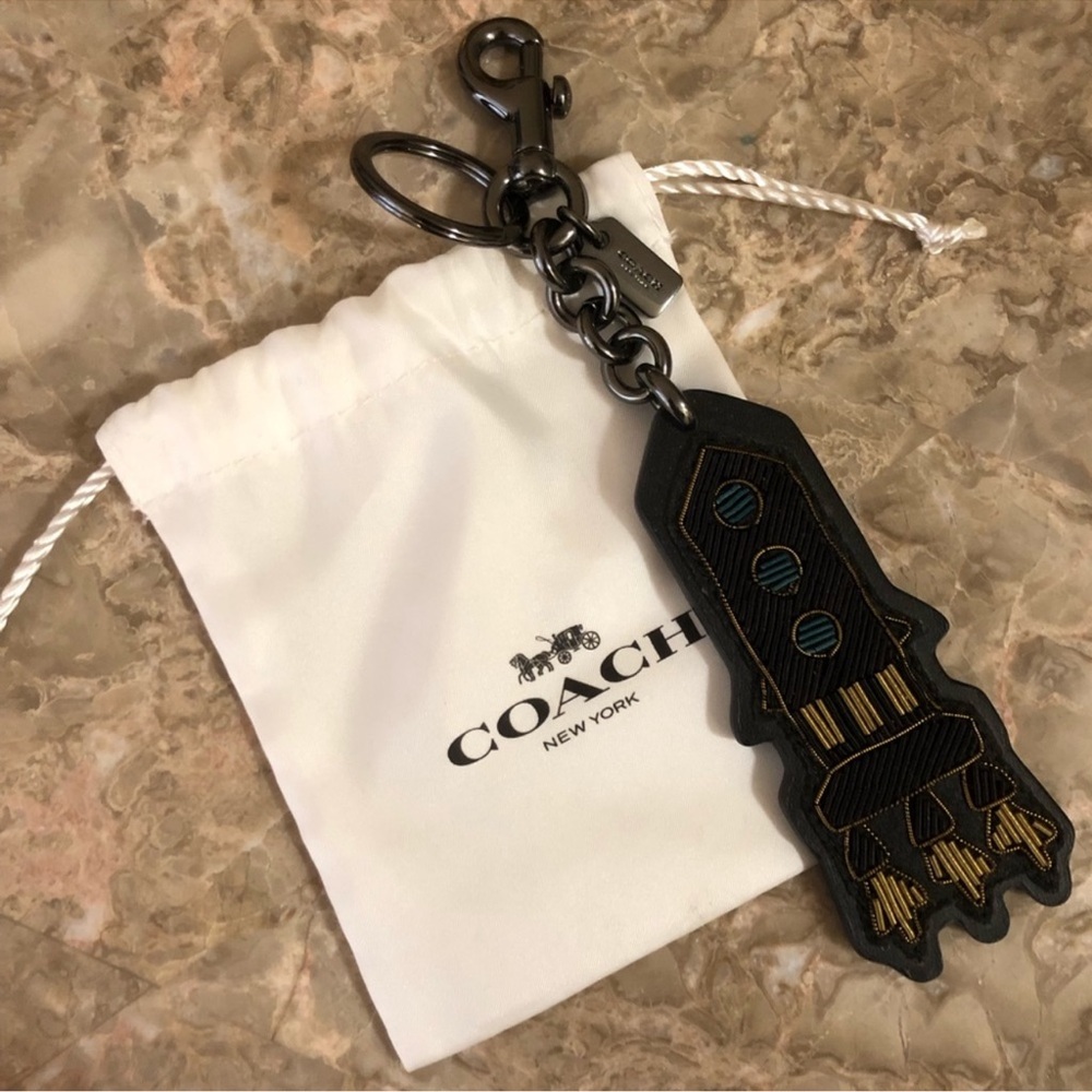 Coach Retro Beaded Rocket Bag Charm Key Chain